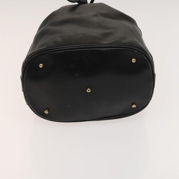 GUCCI Bamboo Hand Bag Leather Black Gold 001 2855 1657 0 - Picture 9 of 16